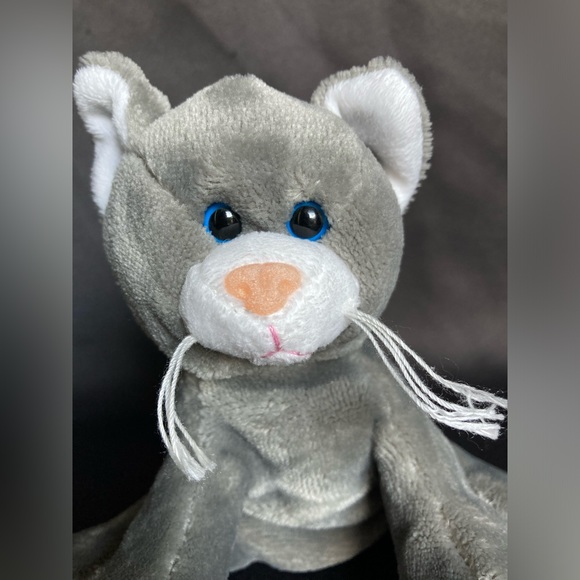 Wishpets 2016 Whit Blue Eye Gray Cat Kitten Plush #72174 Stuffed Animal Whiskers - Picture 2 of 8